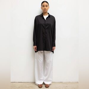 LESET Yoko Oversized Button Down Black